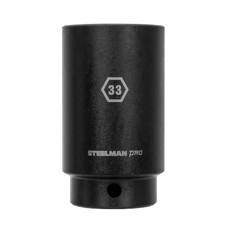 Steelman 1/2-Inch Drive x 33mm Deep 6-Point Impact Socket 60521